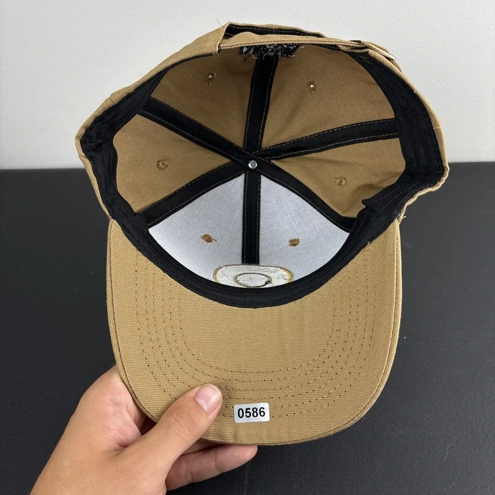NRA Golden Eagles Outdoor Hat Tan Khaki Gold Rifle Hunting Strapback Cap